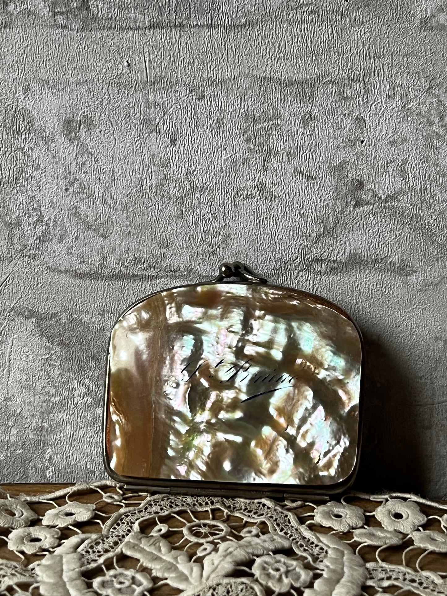 マザーオブパールのがま口(ダメージ)