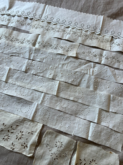 白刺繍トリムセット