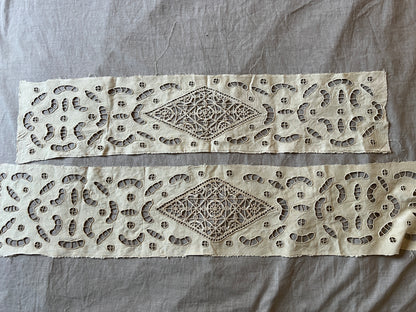 レースと刺繍の飾り端布セット