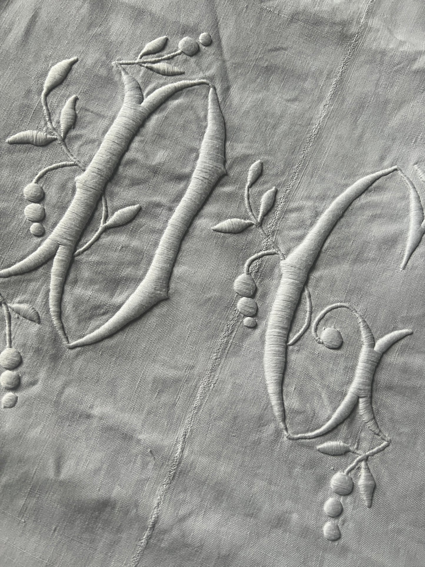 モノグラム刺繍端布