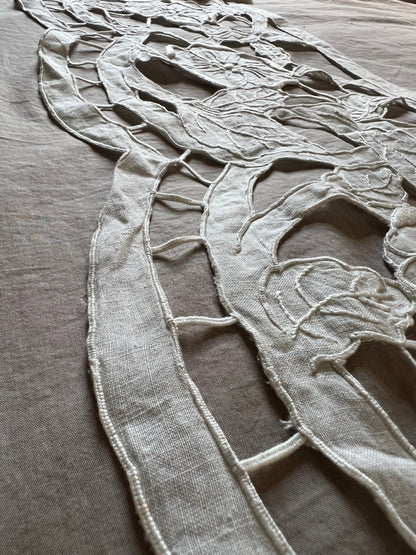 カットワーク刺繍端布