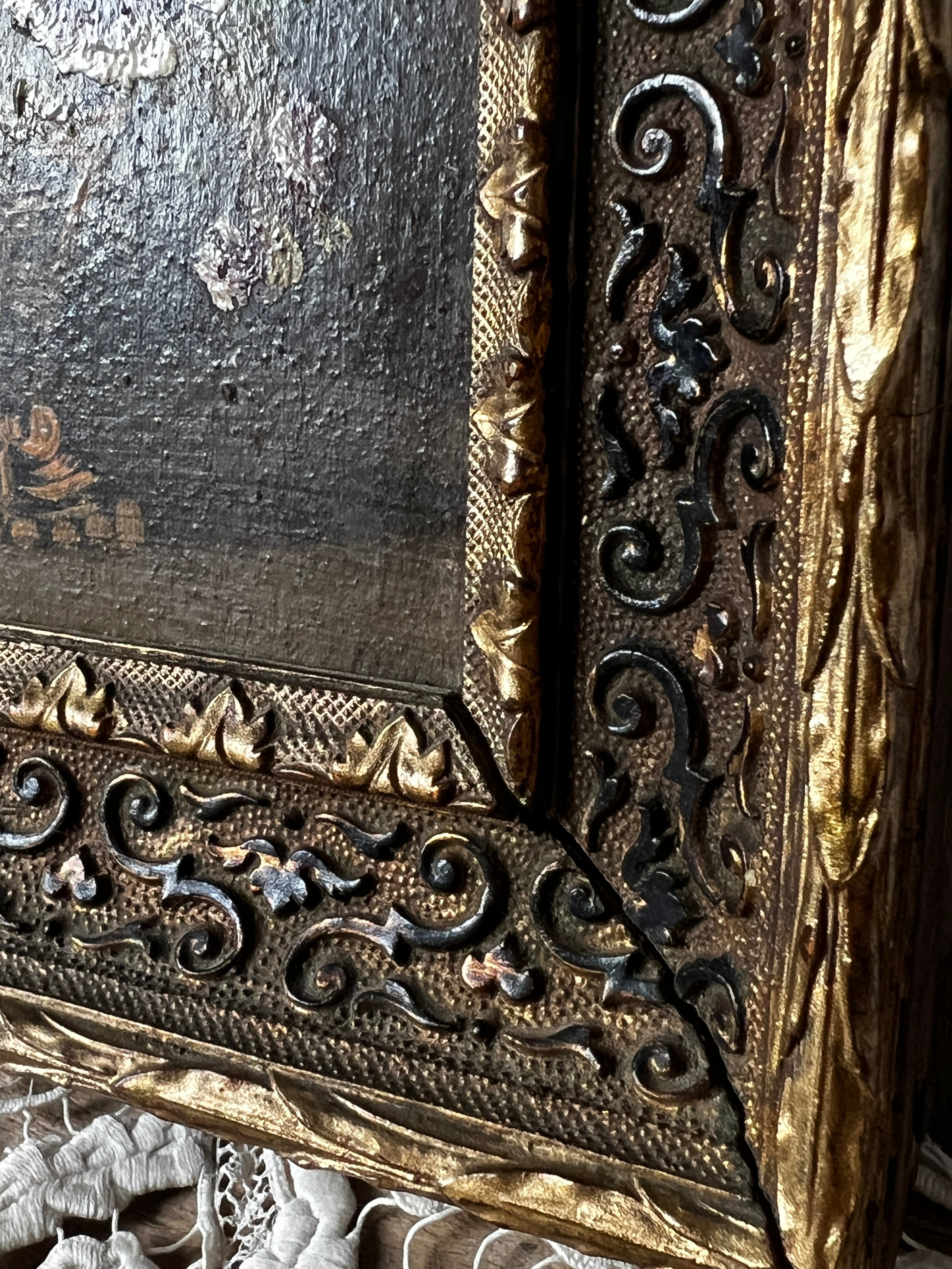 ☆額縁付き油絵 – France Antique 銀色アンティーク