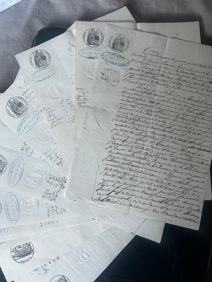 19世紀手描き公文書セット