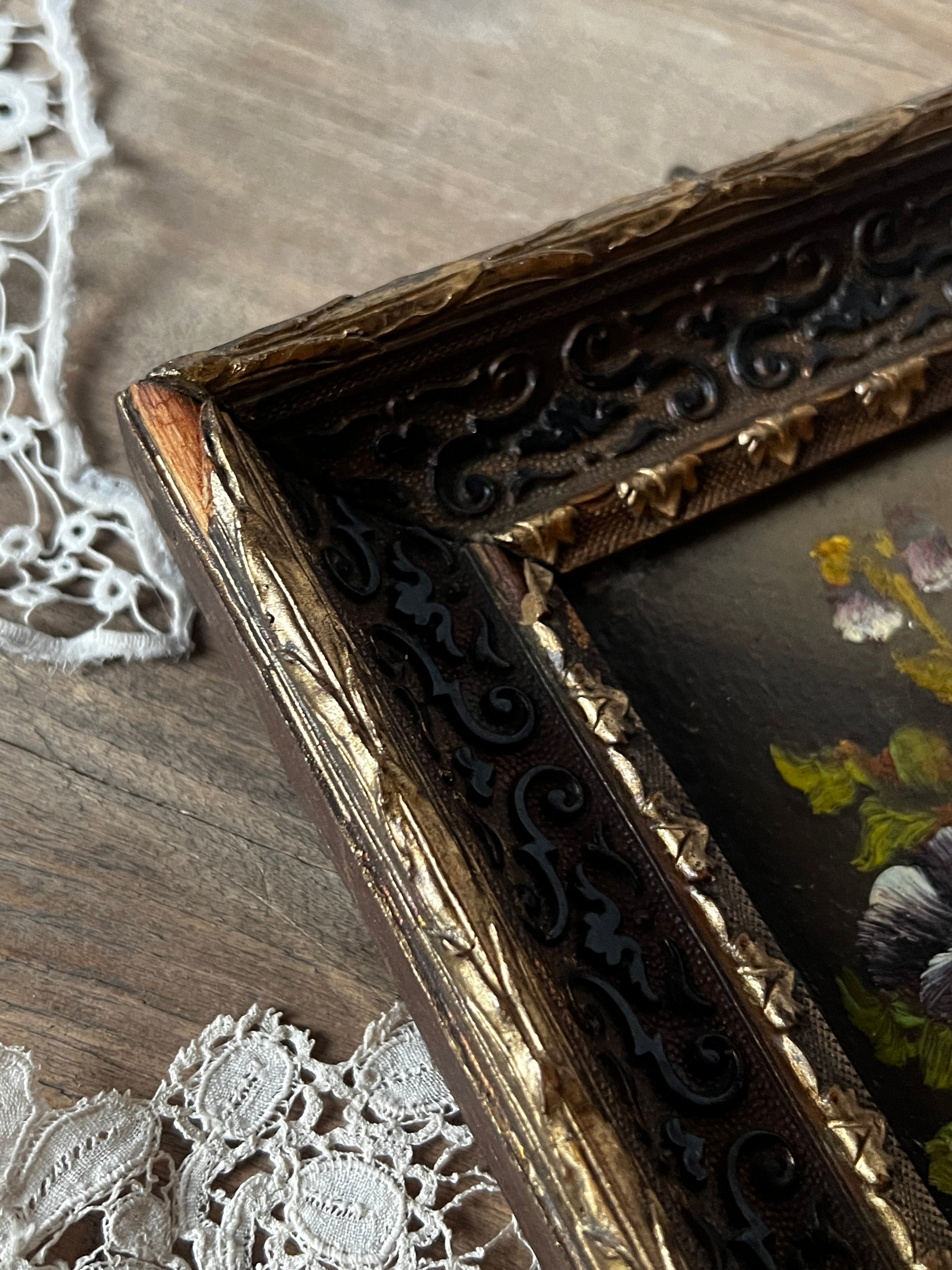 ☆額縁付き油絵 – France Antique 銀色アンティーク