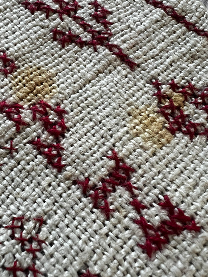 赤糸刺繍サンプラー