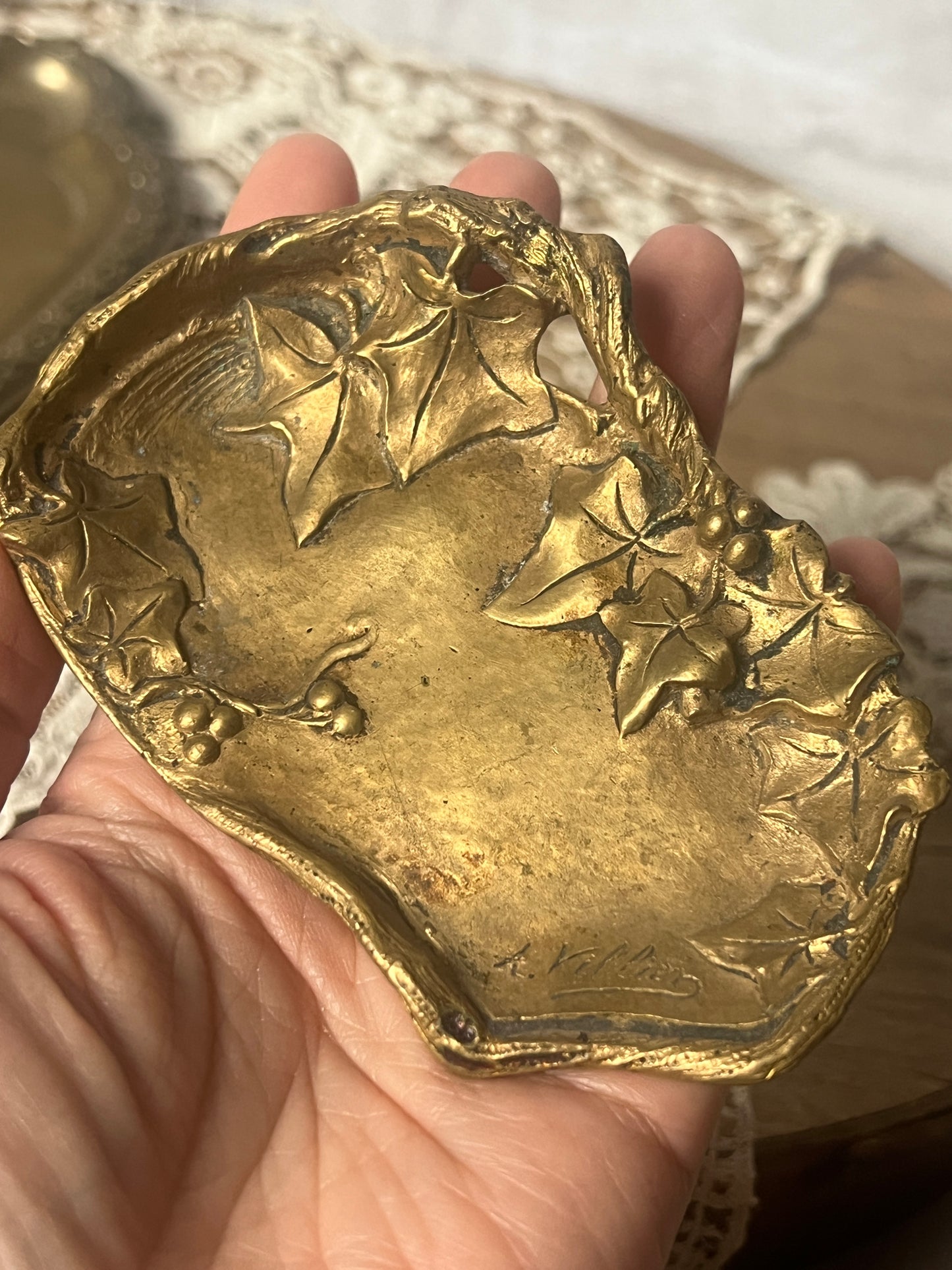 ★真鍮製トレイ(A.Villien)