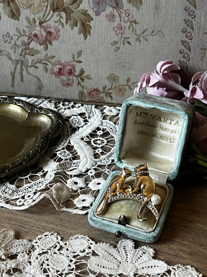 ヴィンテージブローチ(猫)