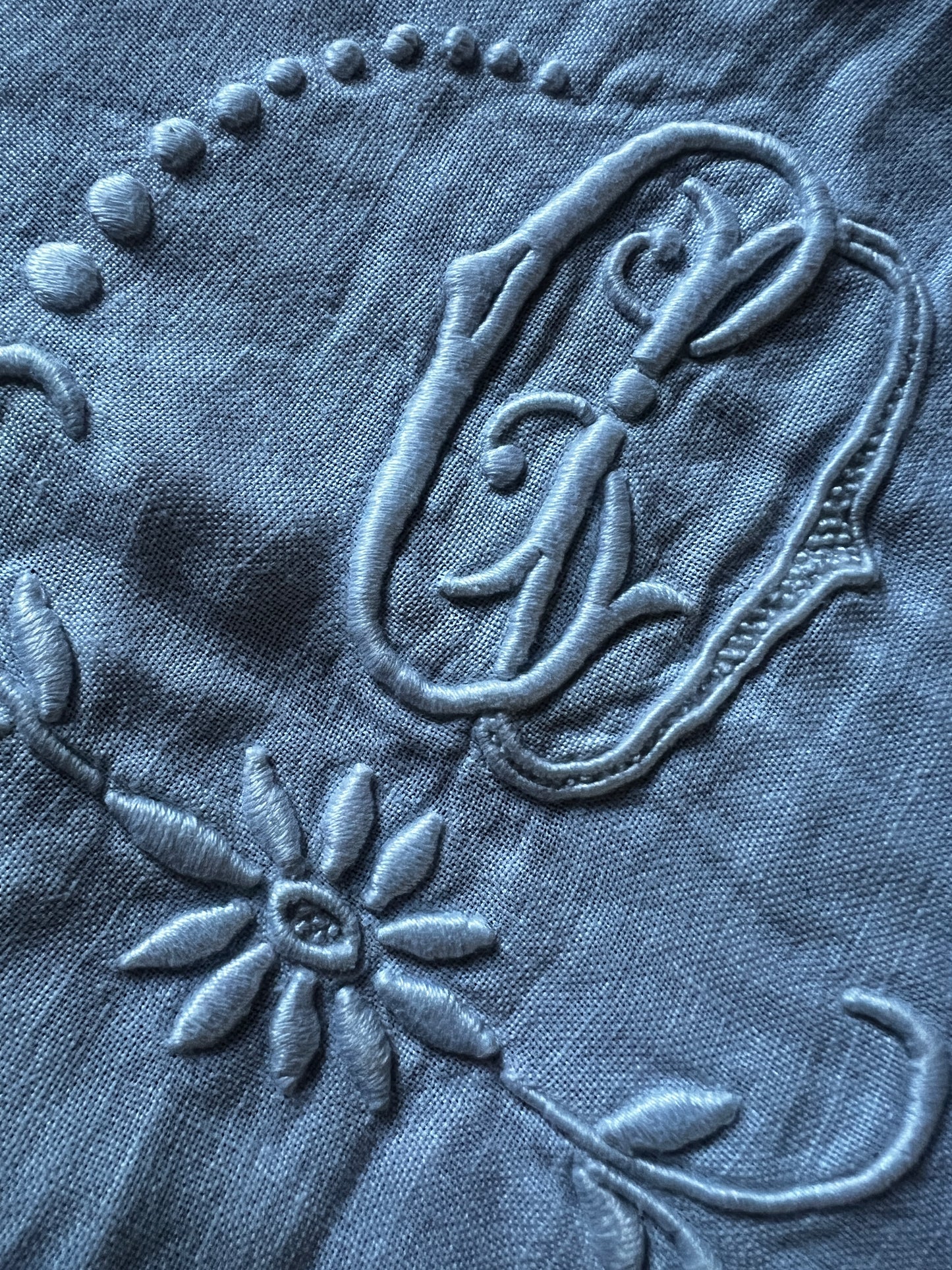 モノグラム刺繍端布