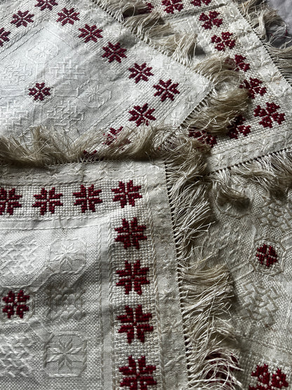 赤糸刺繍クロスセット