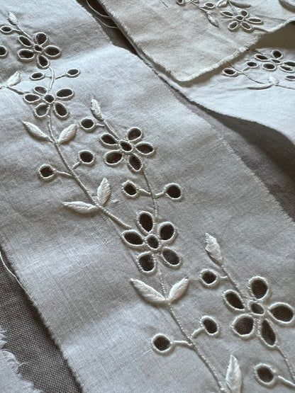 白刺繍トリムセット
