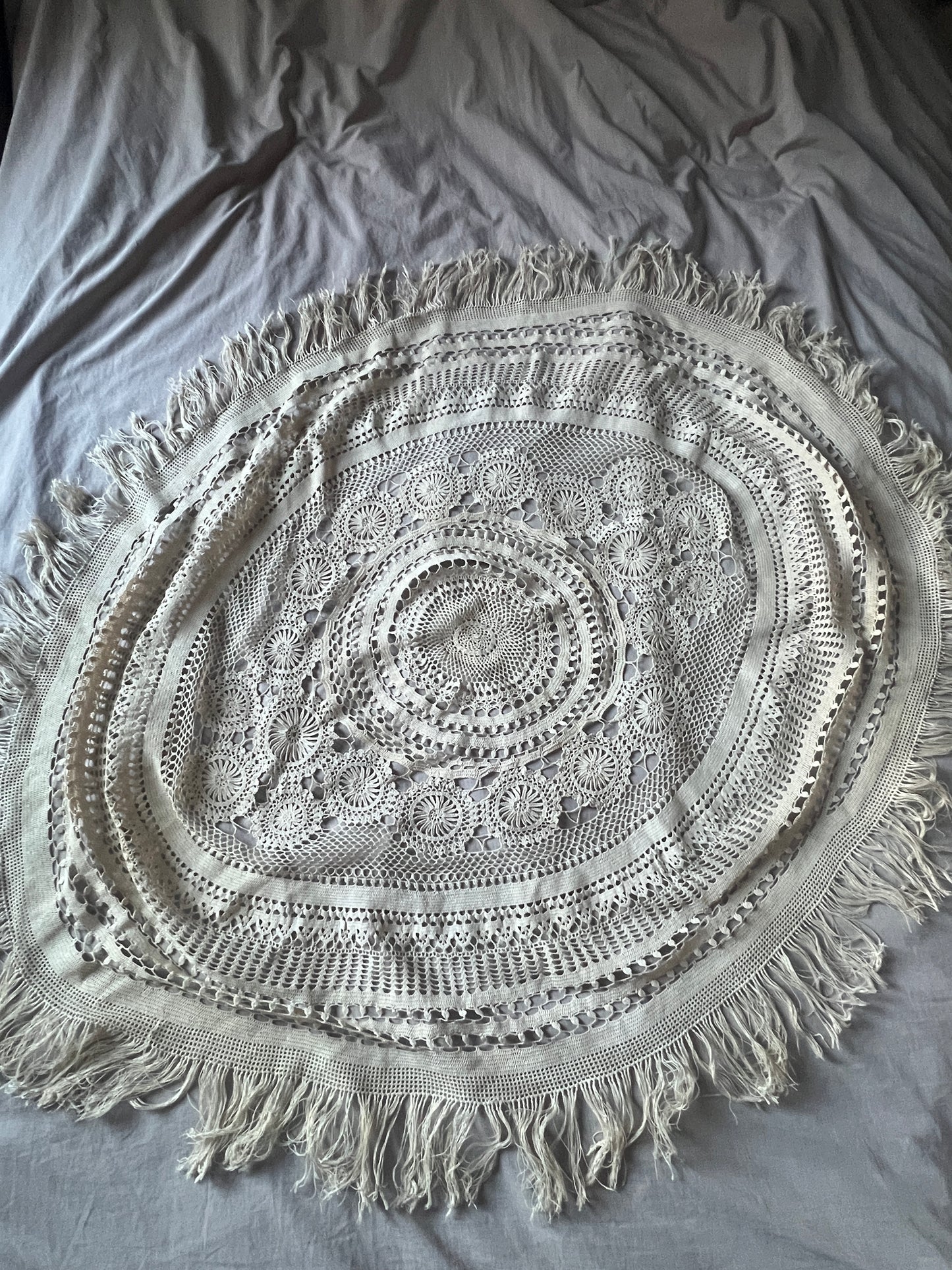 ★クロシェレース円形クロス