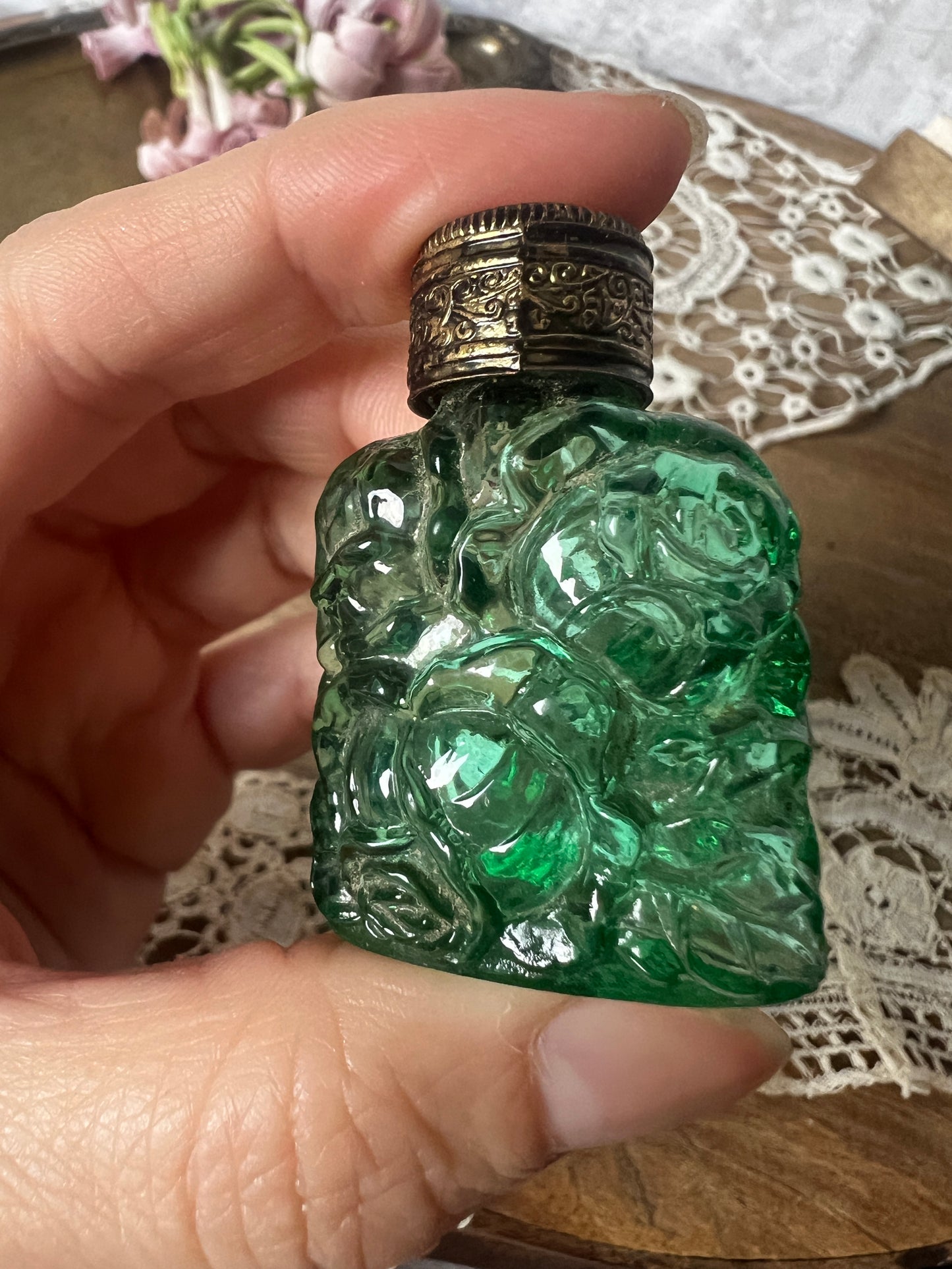 ★古い小瓶(グリーン)