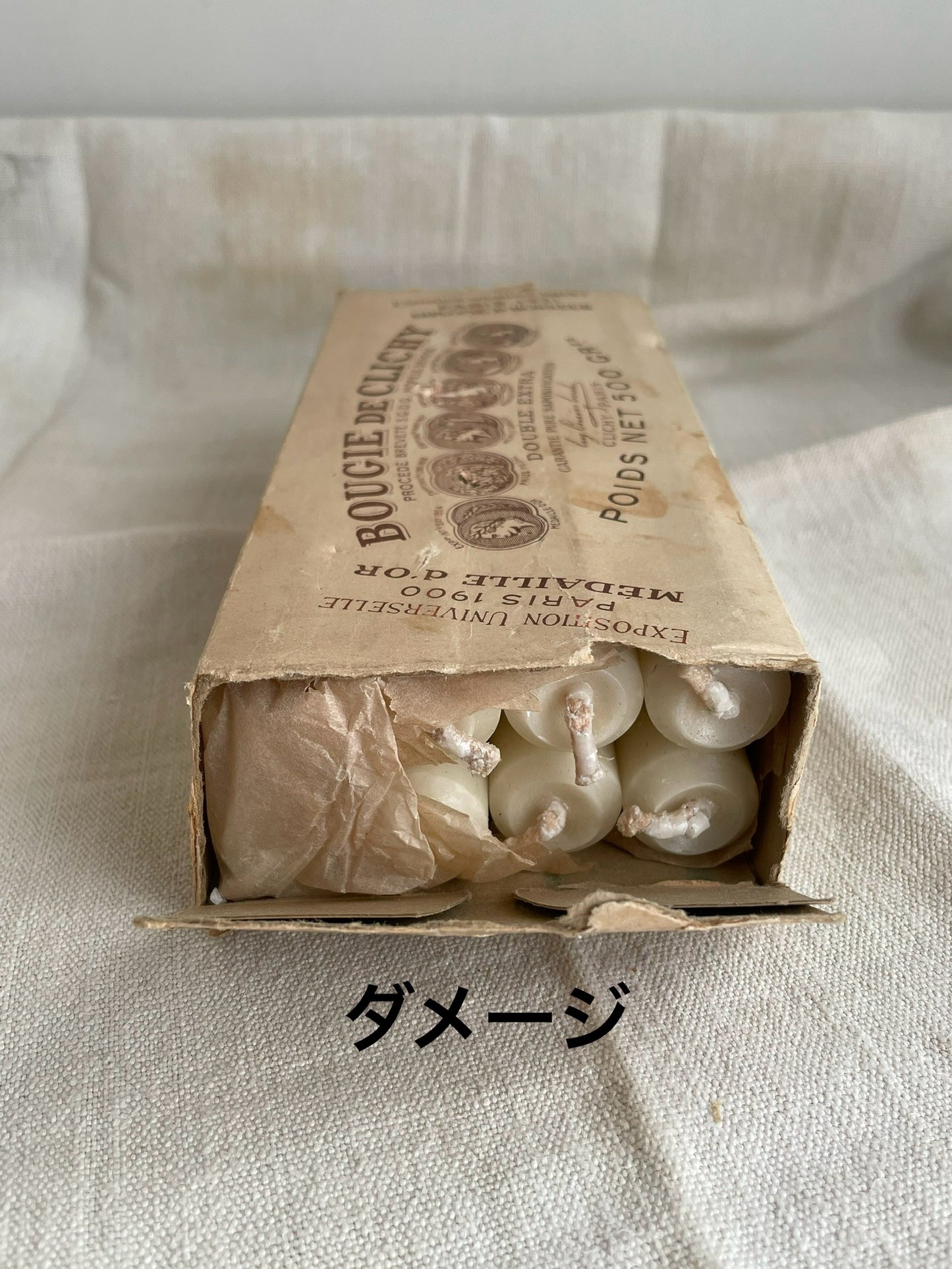 紙箱入りろうそく(CLICHY)【ダメージ値引き】