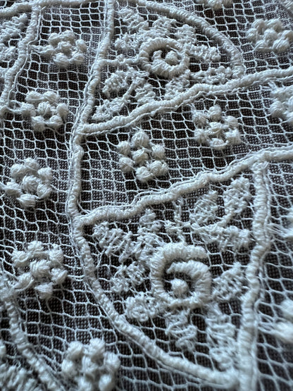 チュール刺繍レースフリル飾り