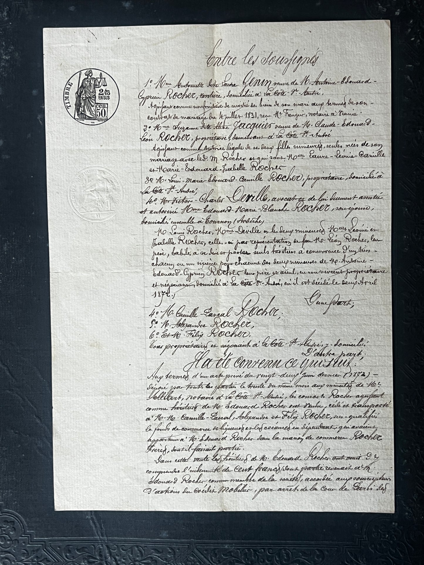 19世紀手描き公文書セット