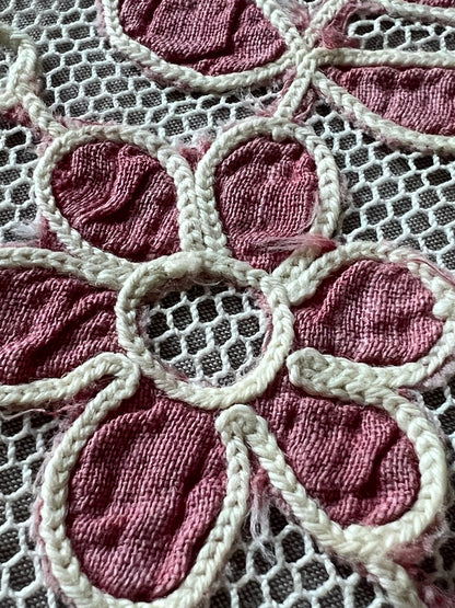 コルネリー刺繍のチュールカーテンペアセット