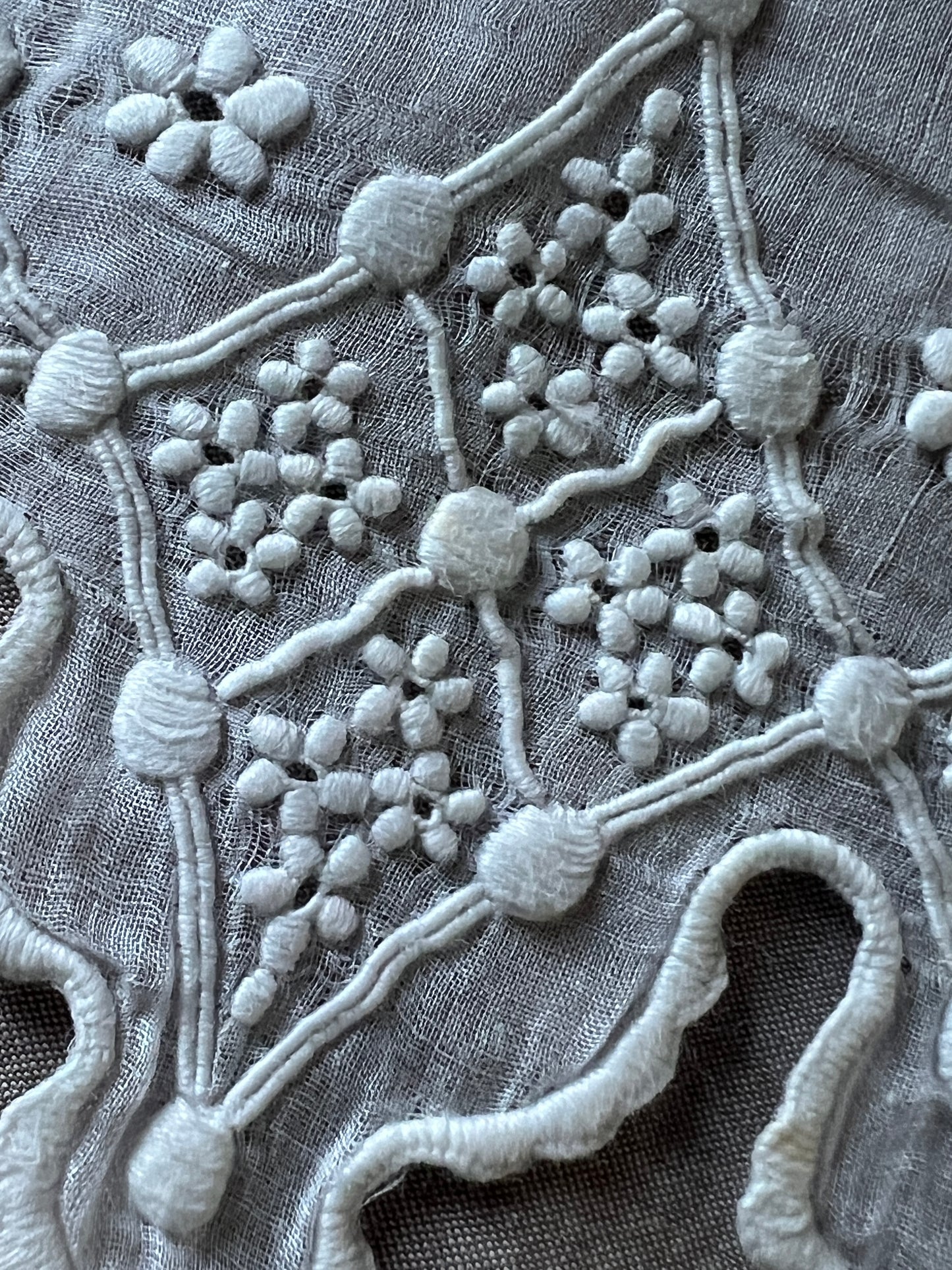 白刺繍婚礼用ハンカチ