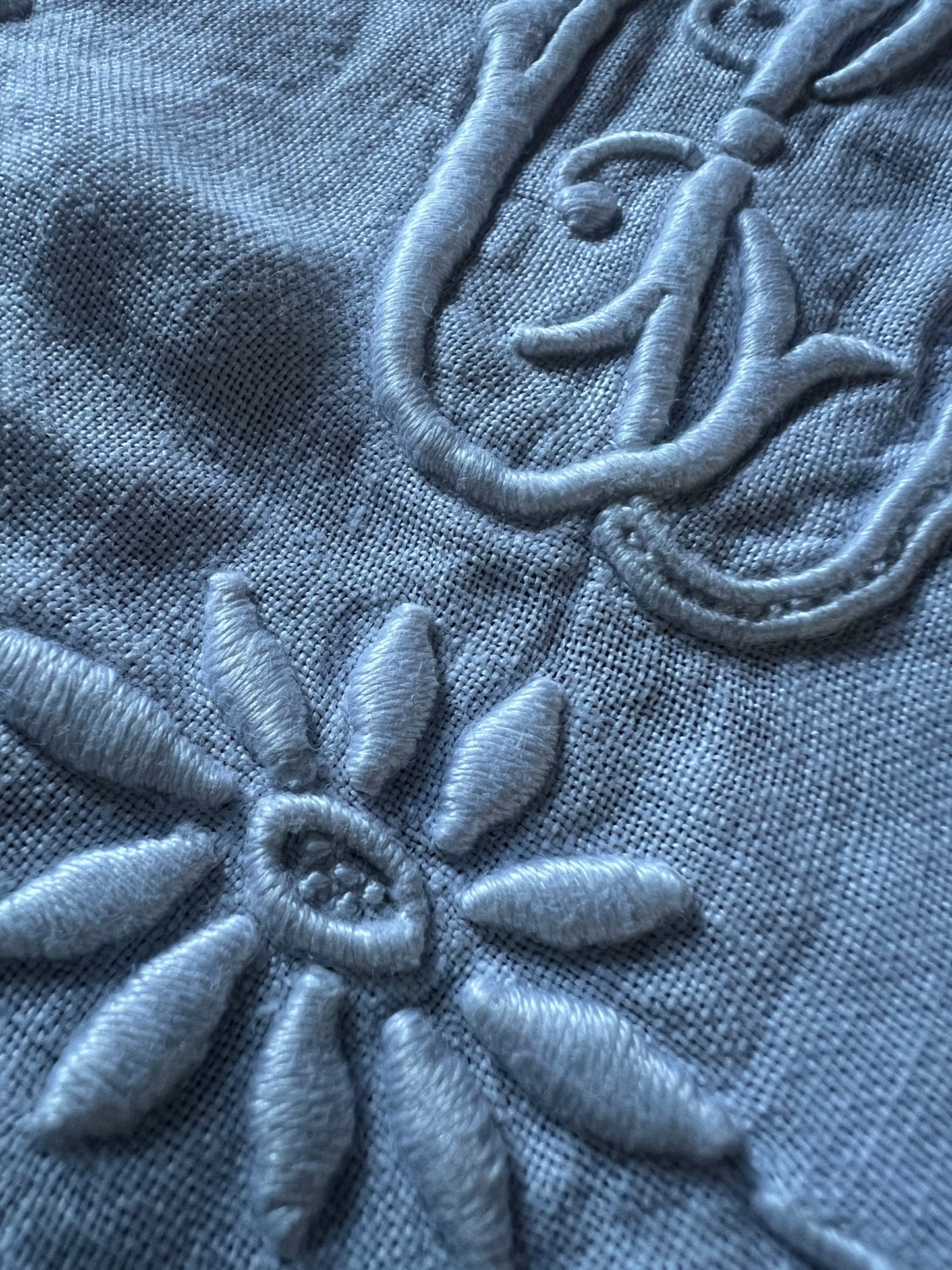 モノグラム刺繍端布