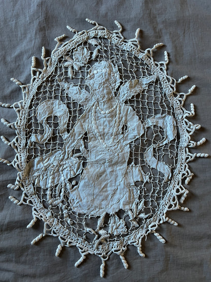 天使の刺繍クロス