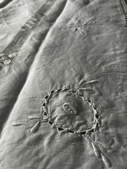 白刺繍大判クロス(ダメージ)
