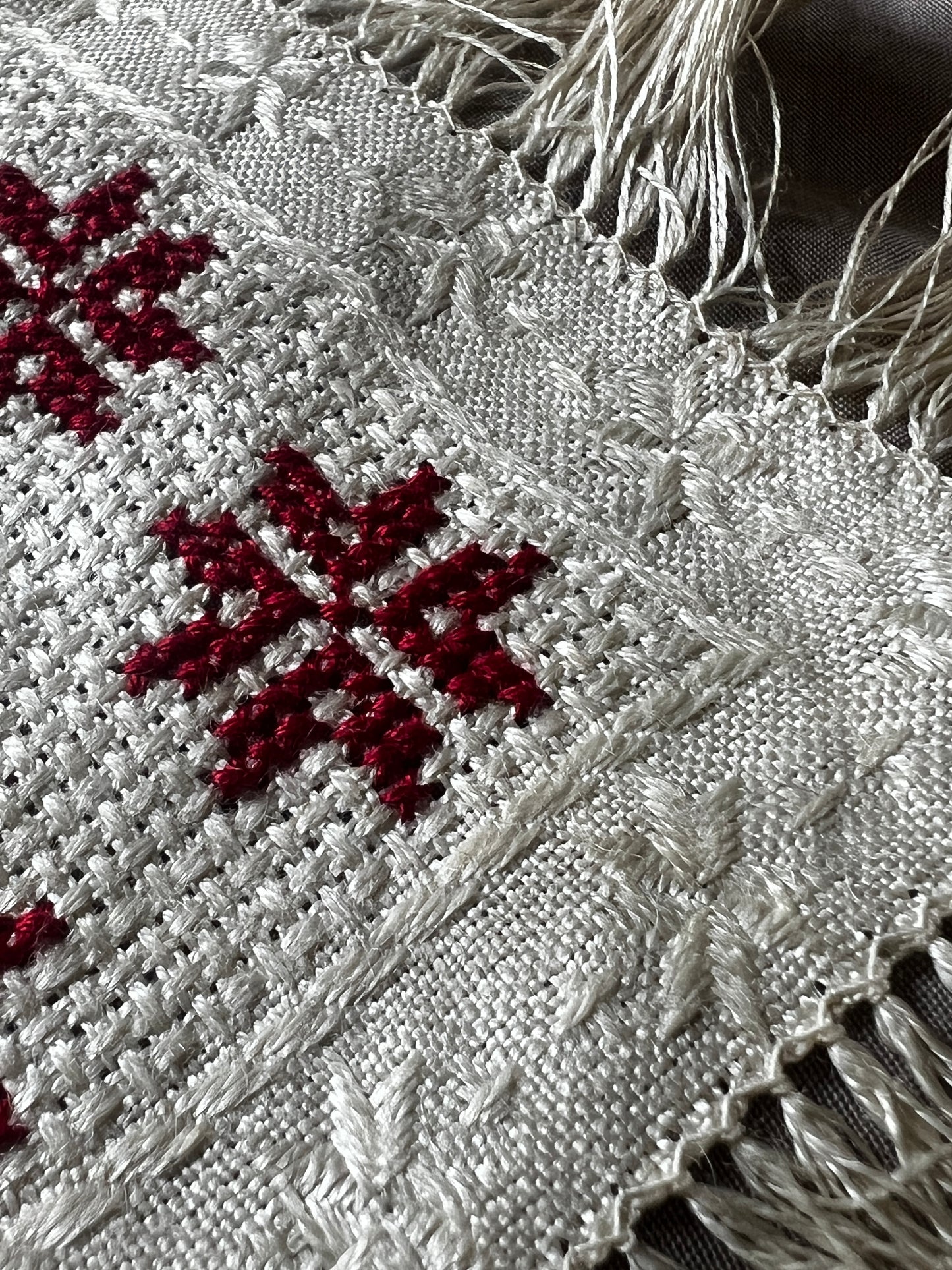 赤糸刺繍クロスセット