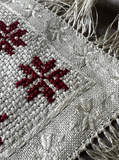 赤糸刺繍クロスセット