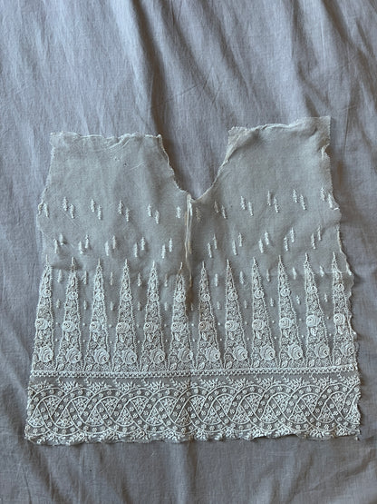 チュール刺繍レースフリル飾り