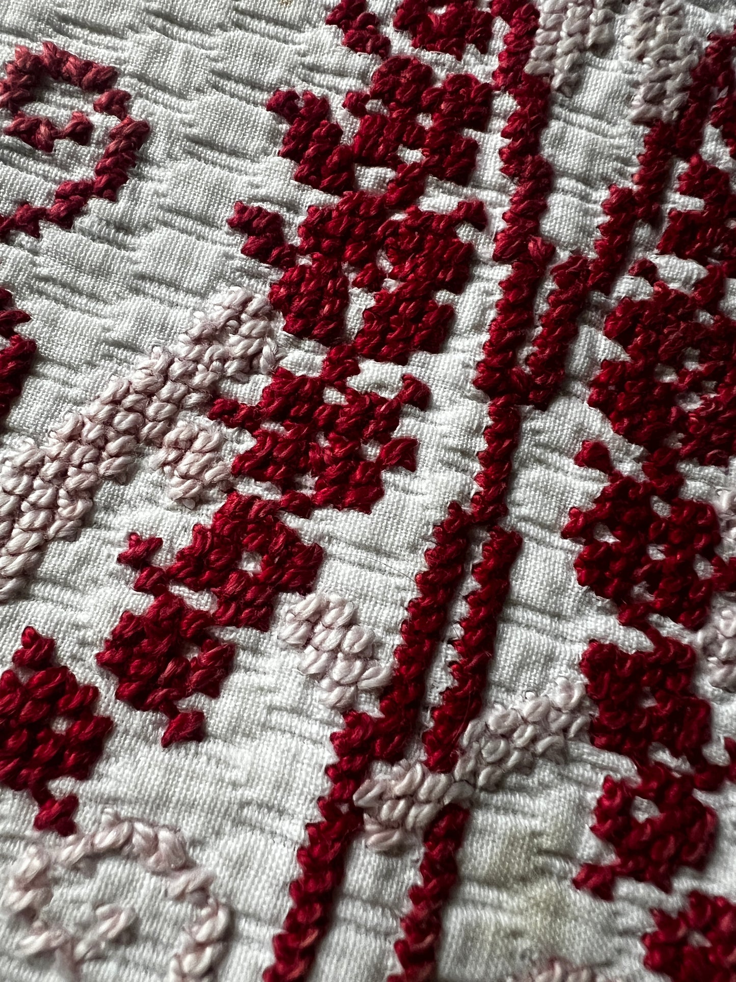 刺繍リネンケース(ボタン付き)