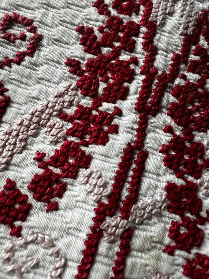 刺繍リネンケース(ボタン付き)