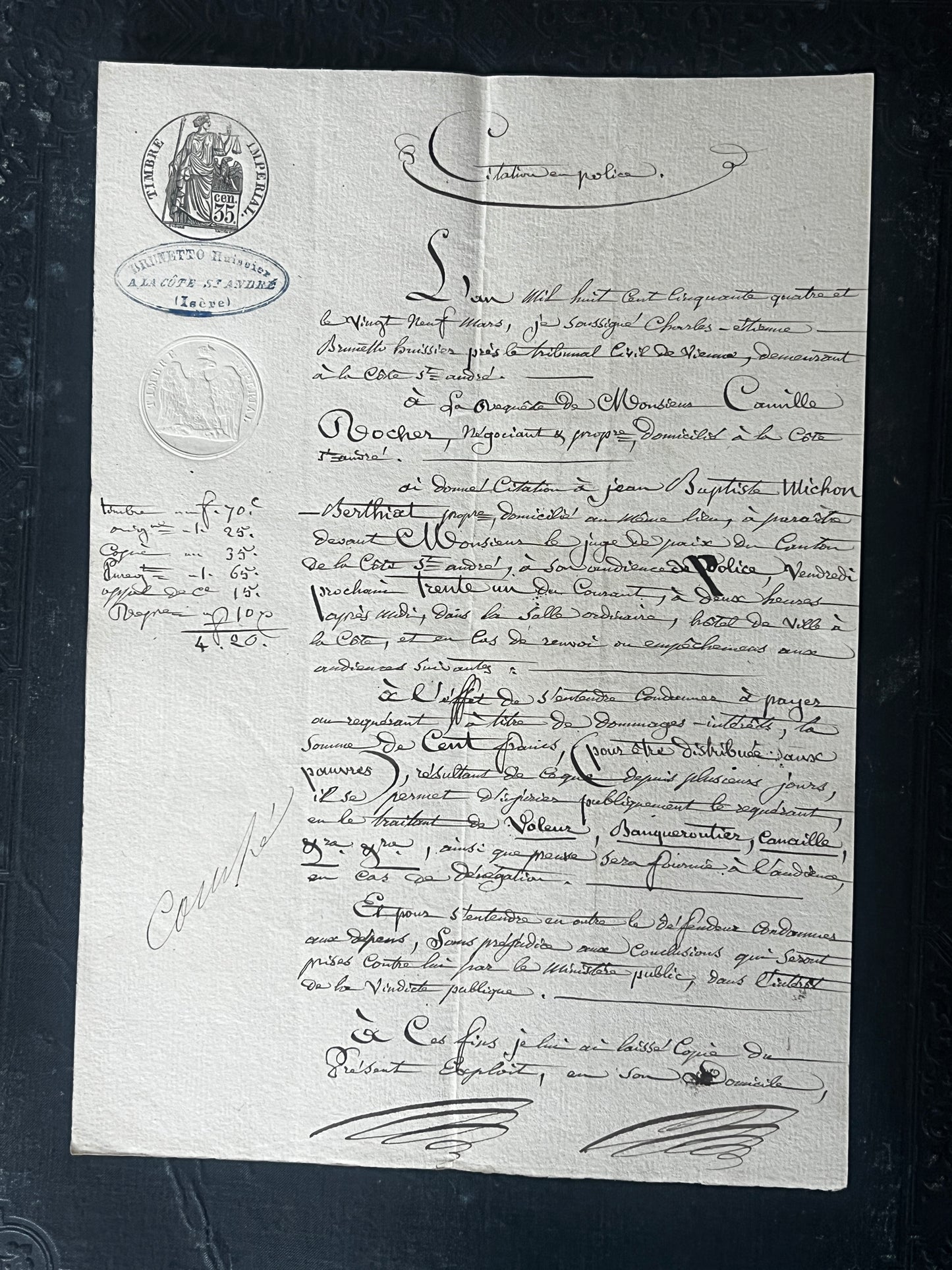 19世紀手描き公文書セット