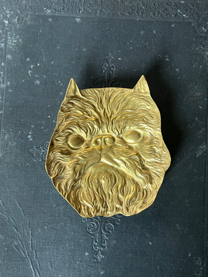 ★真鍮製猫フェイス皿
