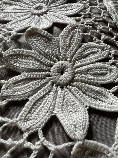 アイリッシュクロシェレース円形マット