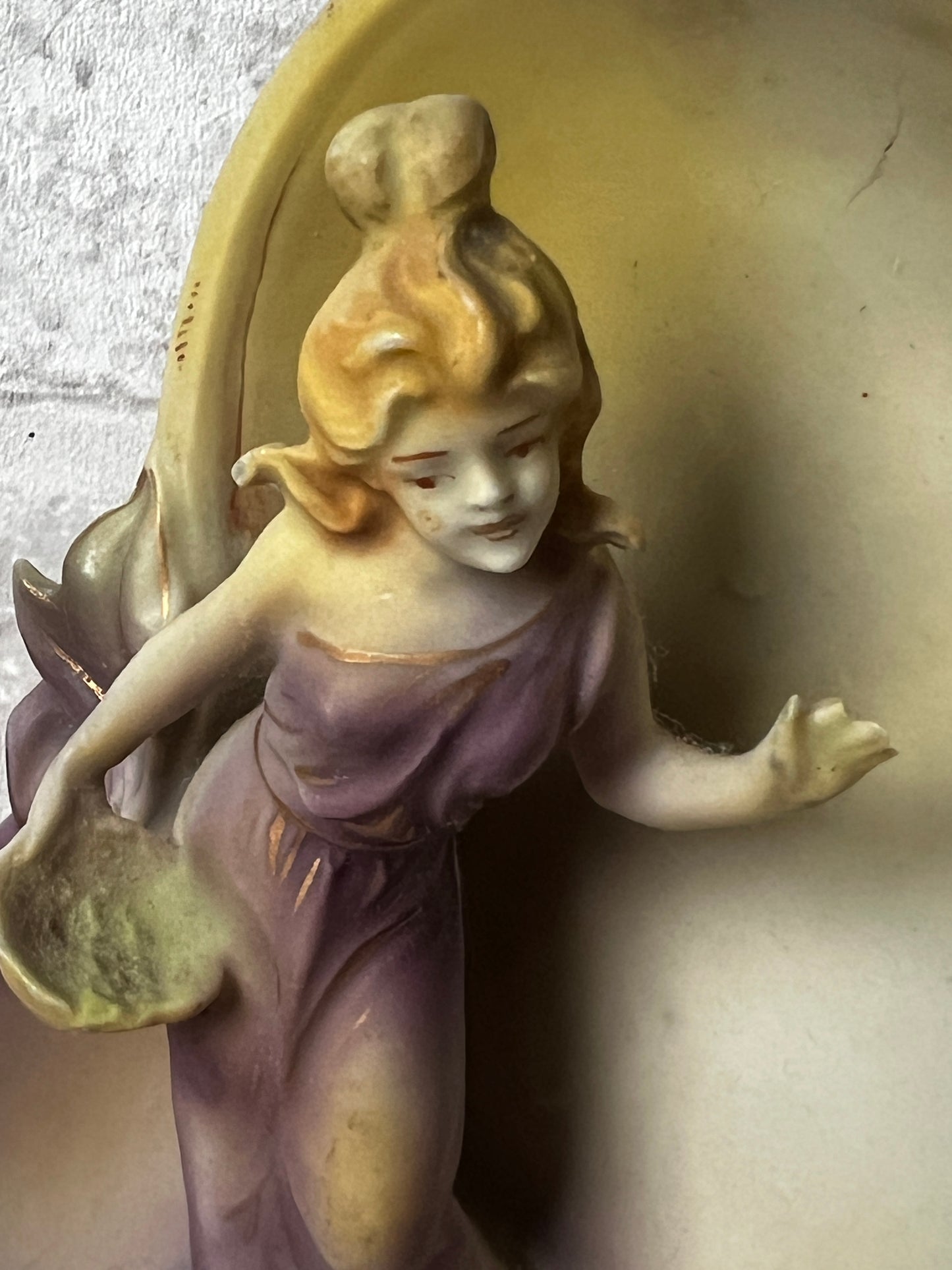 アールヌーボーセラミック花器