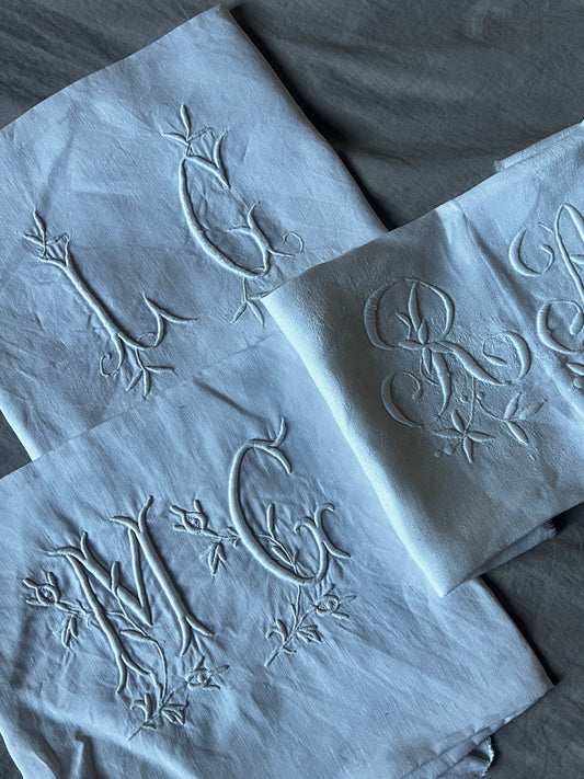 モノグラム刺繍端布セット