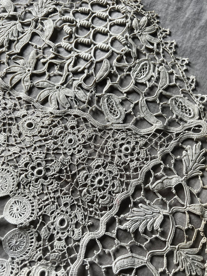 アイリッシュクロシェレース楕円形クロス