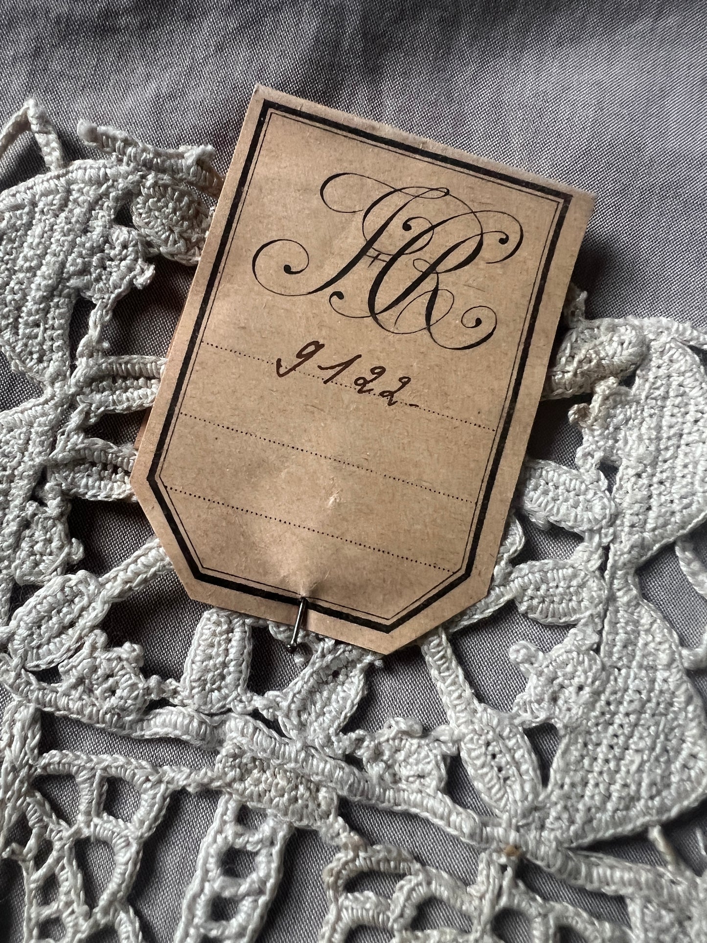 ラベル付きクロシェレース見本