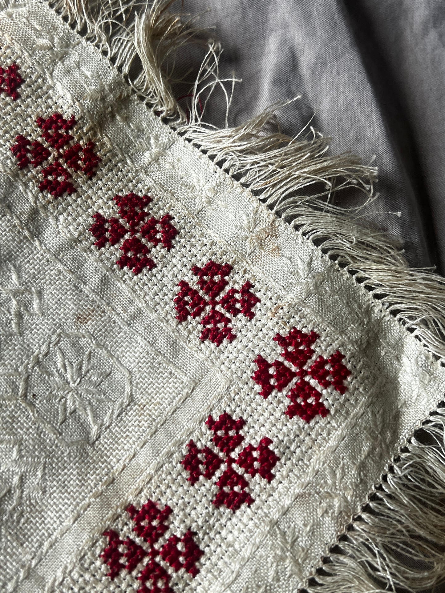 赤糸刺繍クロスセット