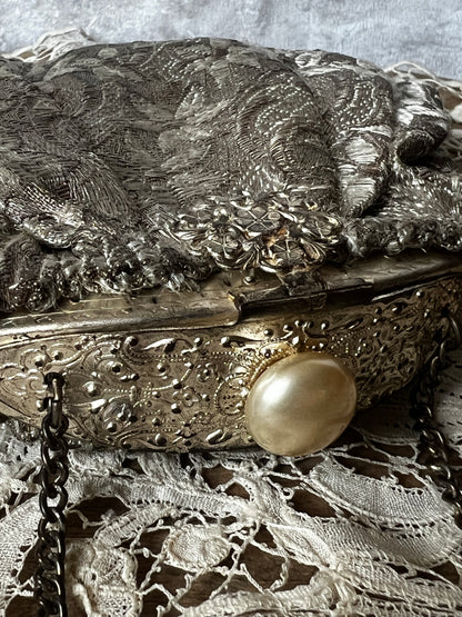 錦布がま口サック