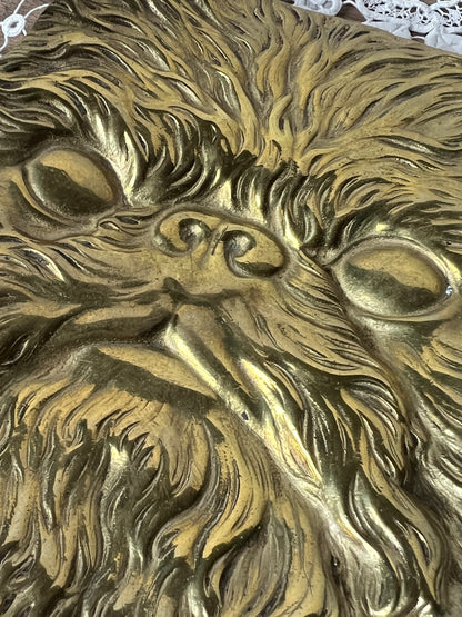 ★真鍮製猫フェイス皿