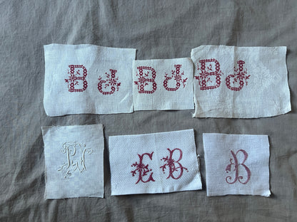 モノグラム刺繍端布セット