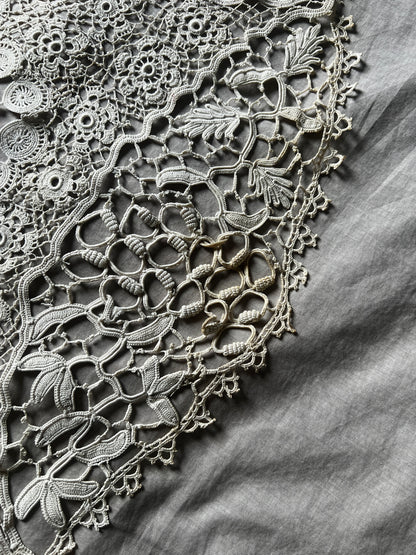 アイリッシュクロシェレース楕円形クロス