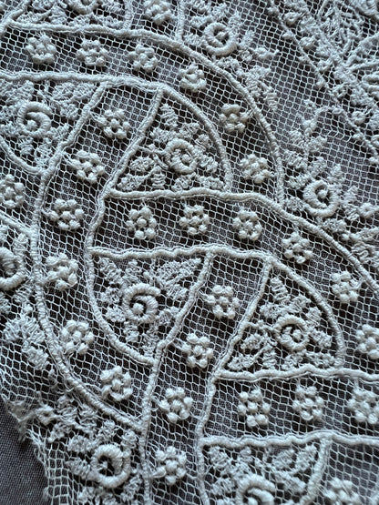 チュール刺繍レースフリル飾り