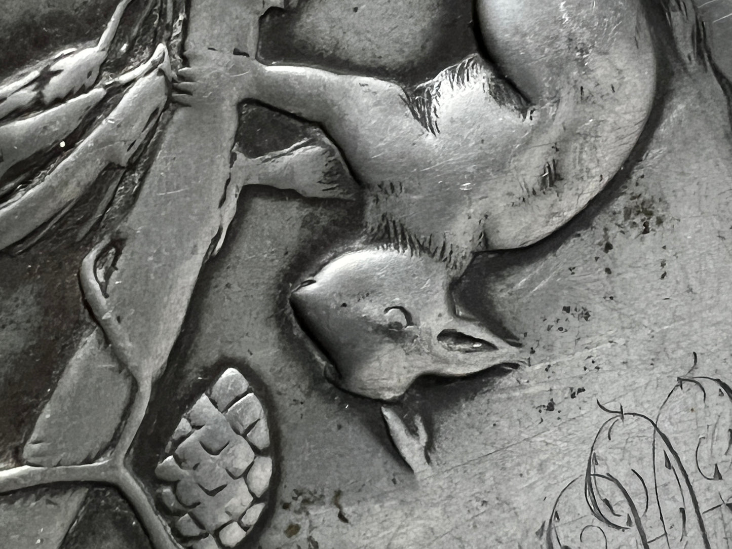 ★リスとモノグラムの小皿