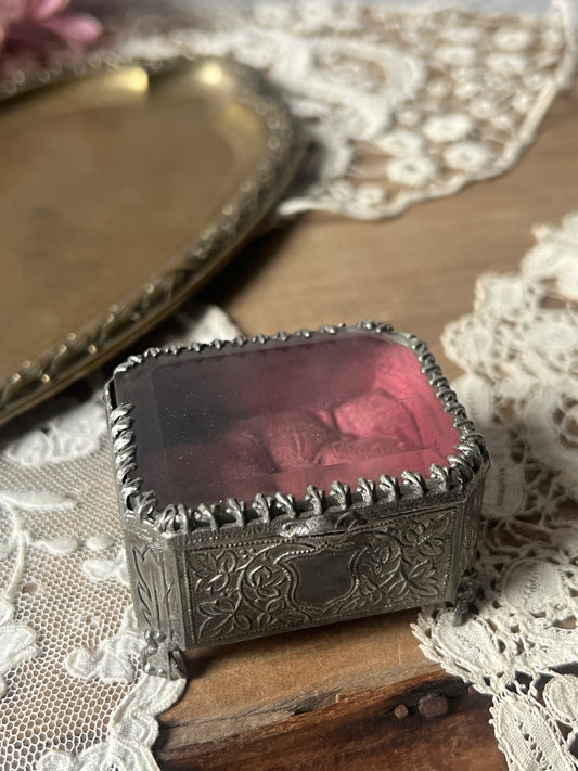 ★中ふわ硝子蓋ジュエリーケース