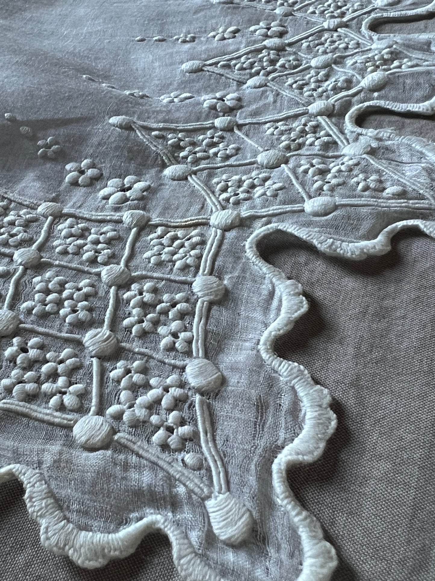 白刺繍婚礼用ハンカチ