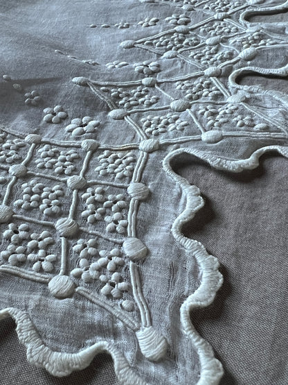白刺繍婚礼用ハンカチ