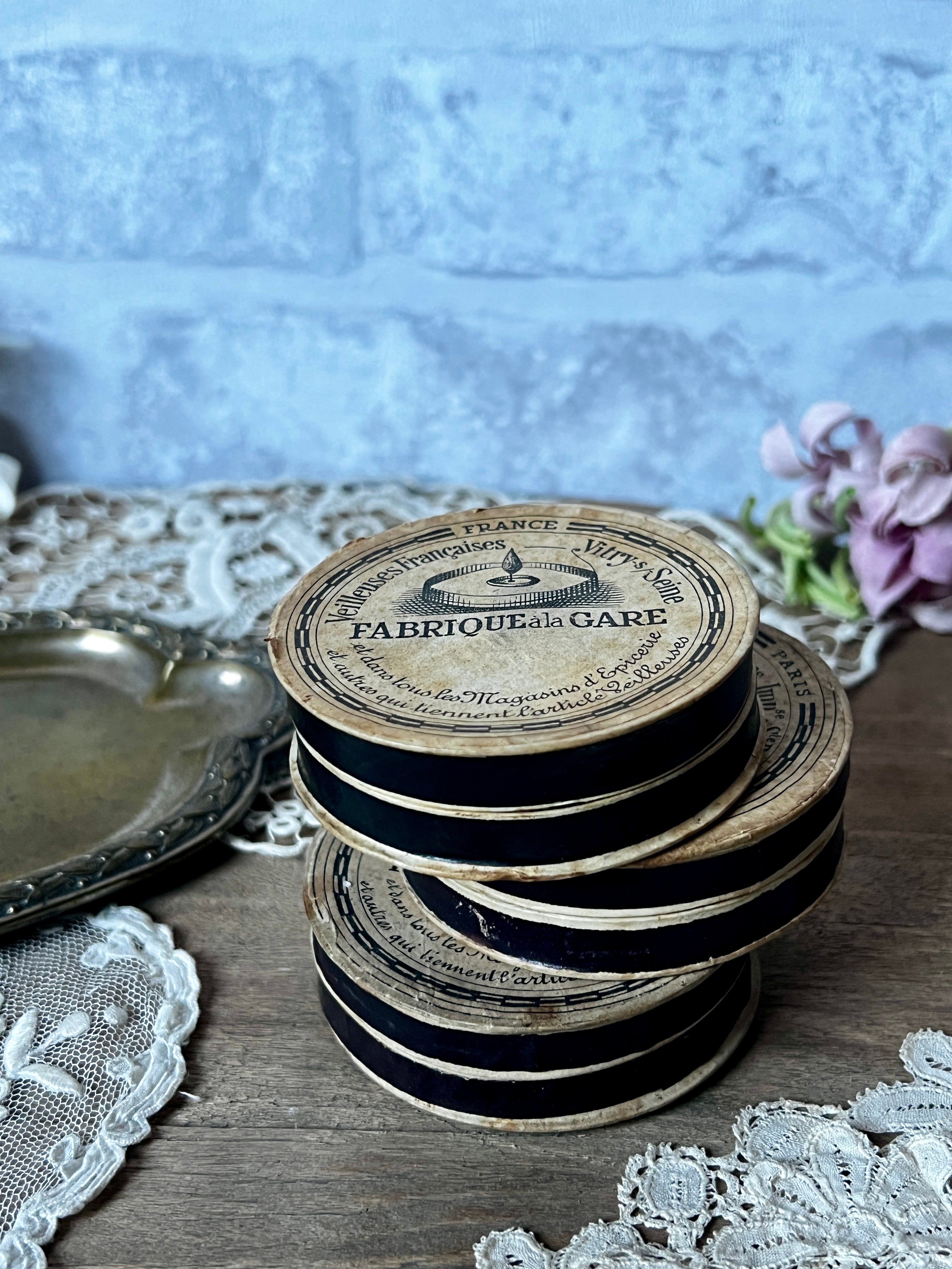 古い紙箱セット – France Antique 銀色アンティーク