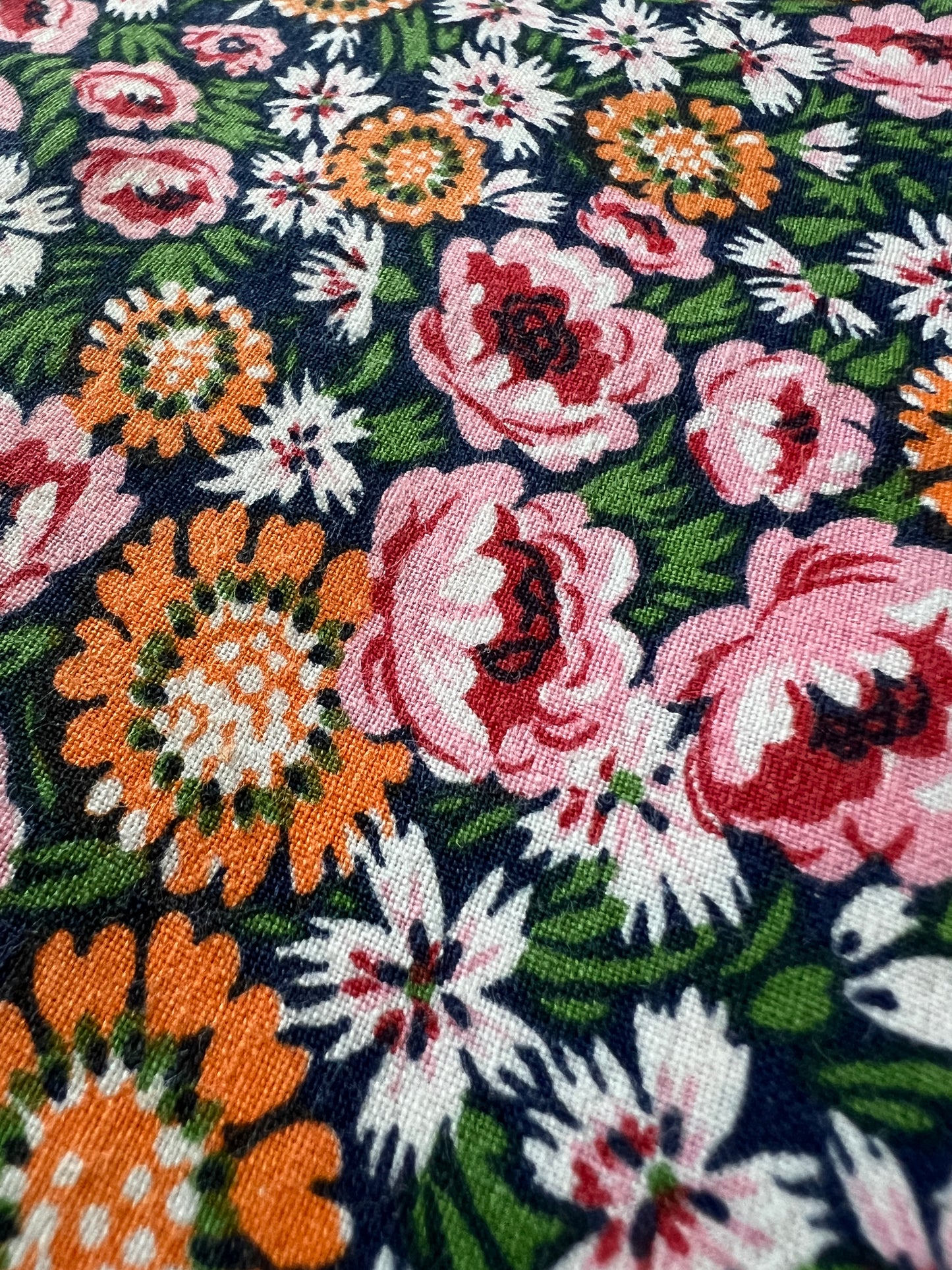 ビンテージプリント端布