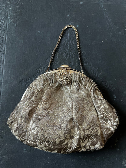 錦布がま口サック