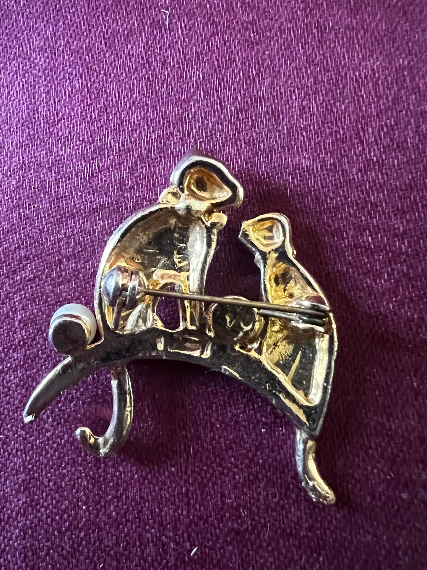 ヴィンテージブローチ(猫)